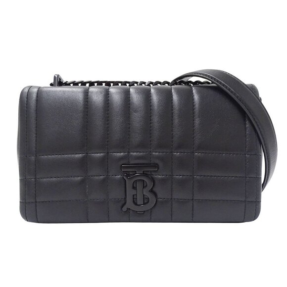 BURBERRY Black Leather Shoulder Bag - Picture 1 of 15